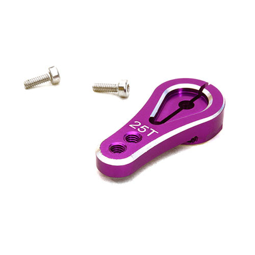 하비몬[단종] [#C27011PURPLE] Billet Machined Alloy Servo Horn 25T for Futaba Servo (r=16, 20mm) (Purple) - M3 Thread[상품코드]INTEGY