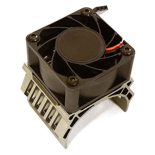 하비몬[#C28604GREY] 42mm Motor Heatsink+40x40mm Cooling Fan 17k rpm for 1/10 Summit &amp; E-Revo (Grey)[상품코드]INTEGY