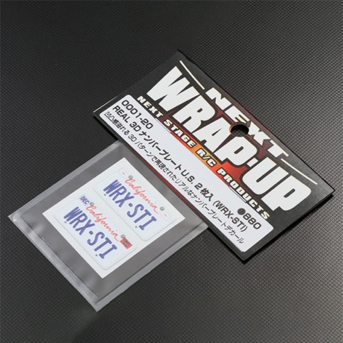 하비몬[단종] [#0001-20] [2개입｜미니어처: 번호판 데칼] REAL 3D Licence Plate U.S. WRX-STI (크기 30 x 15mm)[상품코드]WRAP-UP NEXT