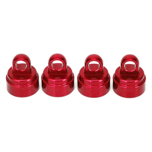 하비몬[#AX3767X] Shock Caps Aluminum (Red-Anodized) (4) (Fits All Ultra Shocks)[상품코드]TRAXXAS