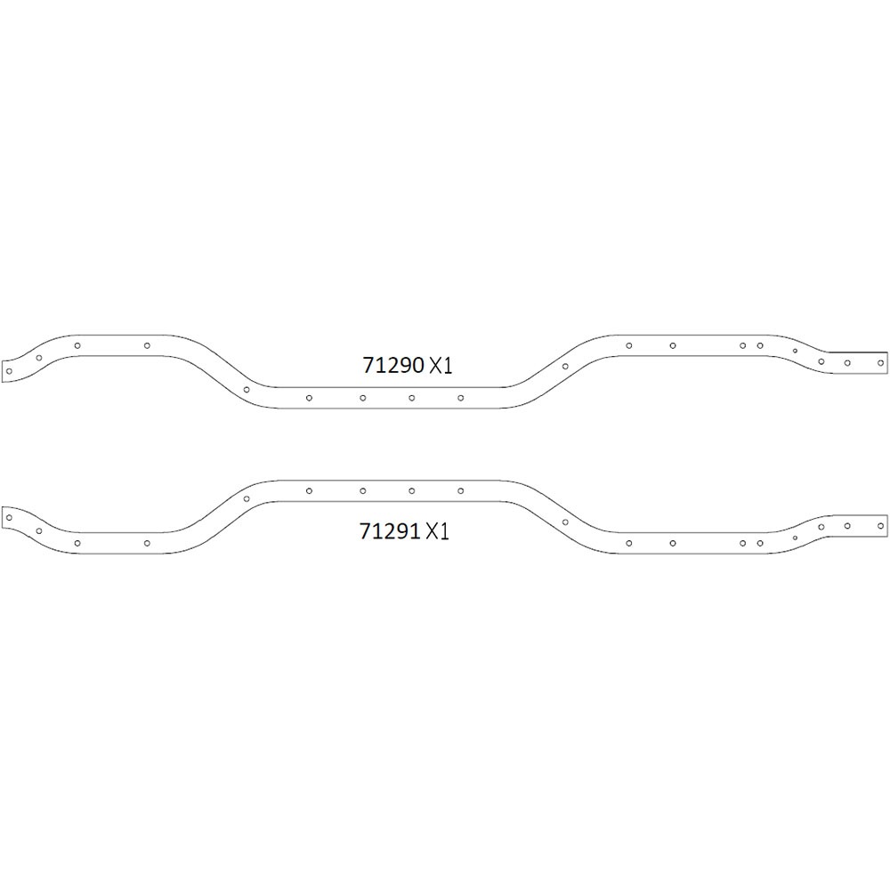 하비몬[#97401060] EMO-X Cross Beam Chassis Rail (Left &amp; Right) (설명서 품번 #71290, 71291)[상품코드]CROSS-RC