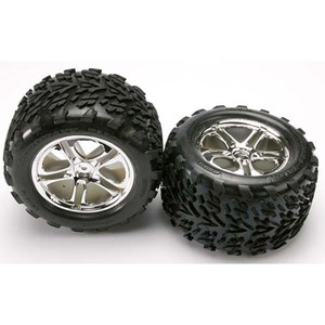 하비몬[#AX5174] 3.8&quot; Talon tires, SS chrome wheels, foam inserts (assembled and glued)[상품코드]TRAXXAS
