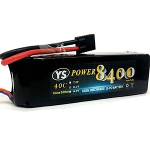 하비몬[#8400-40C-11.1V-TRX] 11.1V 8400mAh 40C~80C Lipo Battery (TRX잭)[상품코드]YS POWER