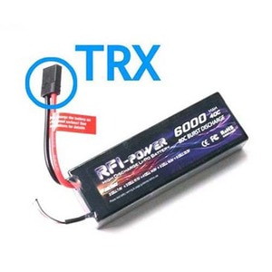 하비몬[#RFI7460-40C(T)] 7.4V 6000mAh 40-80C Hard Case Lipo Battery (TRX잭)[상품코드]RFI BATTERY