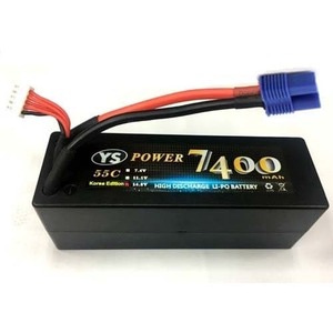 하비몬[#7400-55C-4S-EC5] 14.8V 7400mAh 55C~120C Hard Case Lipo Battery (EC5잭)[상품코드]YS POWER