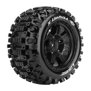 하비몬[#L-T3297B] [2세트 반대분] X-Uphill X-Maxx MFT Monster Truck Tire w/Mounted Black Rim[상품코드]LOUISE RC