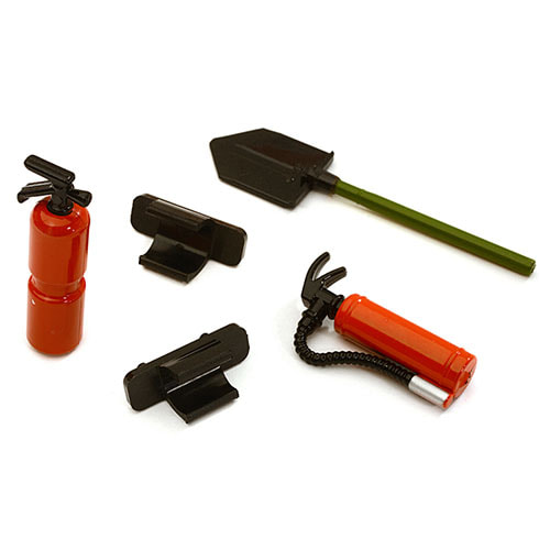 하비몬[#OBM-031] Realistic 1/10 Scale Fire Extinguishers &amp; Shovel Set for Off-Road[상품코드]INTEGY