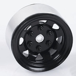 하비몬[Z-Q0008] (낱개 1개입 - 스페어 타이어용) Stamped Steel Single 1.55&quot; Stock Black Beadlock Wheel[상품코드]RC4WD