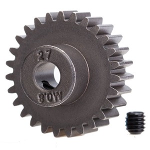 하비몬[#AX5647] Gear, 27-T Pinion (0.8 Metric Pitch, Compatible With 32-Pitch) (Fits 5mm Shaft)/ Set Screw[상품코드]TRAXXAS