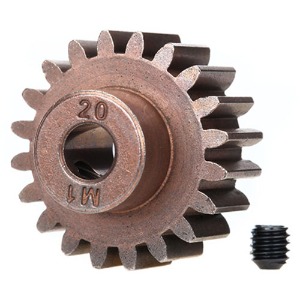 하비몬[#AX6494X] Gear, 20-T Pinion (1.0 Metric Pitch) (Fits 5mm Shaft)/ Set Screw (Compatible With Steel Spur Gears)[상품코드]TRAXXAS