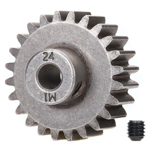 하비몬[#AX6496X] Gear, 24-T Pinion (1.0 Metric Pitch) (Fits 5mm Shaft)/ Set Screw (Compatible With Steel Spur Gears)[상품코드]TRAXXAS