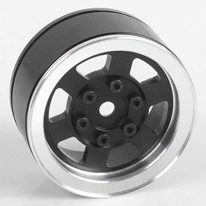 하비몬[#VVV-C0806] [4개입] Six-Spoke 1.55&quot; Internal Beadlock Wheels (Black)[상품코드]CCHAND