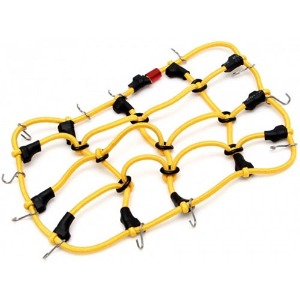 하비몬[#TRC/302308SY] Scale Accessories Elastic Luggage Net with Hooks 15x9cm for RC Crawler &amp; Truck (Yellow)[상품코드]TEAM RAFFEE