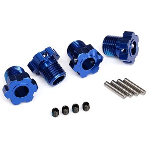 하비몬[#AX8654] Wheel Hubs, Splined, 17mm (Blue-Anodized) (4)/ 4x5 GS (4)/ 3x14mm Pin (4)[상품코드]TRAXXAS