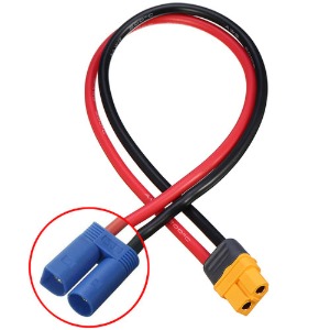 하비몬[BM0220] (EC5 충전잭) Charging Lead - Amass XT60 Female to EC5 Male/14AWG Silicone Wire 20cm (충전 케이블)[상품코드]BEST-RCMODEL