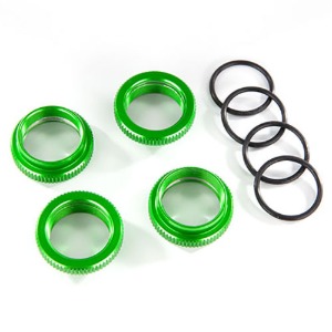 하비몬[#AX8968G] Spring Retainer (Adjuster), Green-Anodized Aluminum, GT-Maxx® Shocks (4) (Assembled With O-Ring)[상품코드]TRAXXAS
