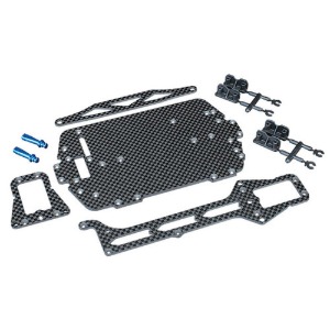 하비몬[#AX7525] Carbon Fiber Conversion Kit (Includes Chassis, Upper Chassis, Battery Hold Down, Adhesive Foam Tape, Hardware)[상품코드]TRAXXAS