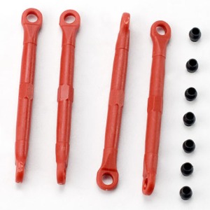 하비몬[#AX7038] Toe Link, Front &amp; Rear (Molded Composite) (Red) (4)/ Hollow Balls (8)[상품코드]TRAXXAS