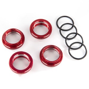 하비몬[#AX8968R] Spring Retainer (Adjuster), Red-Anodized Aluminum, GT-Maxx® Shocks (4) (Assembled With O-Ring)[상품코드]TRAXXAS