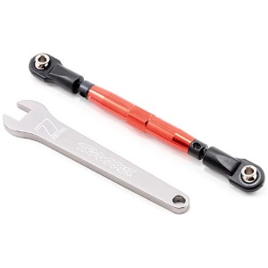 하비몬[#AX3941R] Steering Drag Link (Tubes Red-Anodized, 7075-T6 Aluminum, Stronger Than Titanium) (72mm) (1)/ Rod Ends (2)/ Aluminum 7mm Wrench[상품코드]TRAXXAS