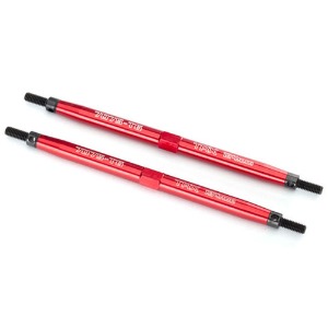하비몬[#AX5143R] Toe Links, T-Maxx®/E-Maxx (Tubes Red-Anodized, 7075-T6 Aluminum, Stronger Than Titanium) (124Mm, Rear) (2)/ Rod Ends (4)/ Aluminum Wrench (1) (For T-Maxx®/E-Maxx Models W/Sealed Pivot Ball Suspension &amp; 3.8&#039;&#039; Wheels)[상품코드]TRAXXAS