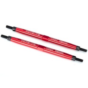 하비몬[#AX5141R] Toe Links, T-Maxx®/E-Maxx (Tubes Red-Anodized, 7075-T6 Aluminum, Stronger Than Titanium) (112Mm, Front) (2)/ Rod Ends (4)/ Aluminum Wrench (1) (For T-Maxx®/E-Maxx Models W/Sealed Pivot Ball Suspension &amp; 3.8&#039;&#039; Wheels)[상품코드]TRAXXAS