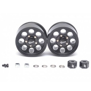 하비몬[#BRW780906BK] [2개입] 1.55 Terra Classic 8-Hole Aluminum Beadlock Wheels w/3mm Wideners (Black)[상품코드]BOOM RACING