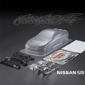 하비몬[#PC201009] 1/10 Nissan S15 Body Shell w/Light Bucket, Wing, Decal (Clear｜미도색)[상품코드]MATRIXLINE