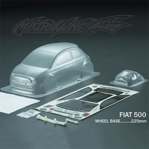 하비몬[선주문필수] [#PC201028] 1/10 Fiat 500 Body Shell for M-Chassis w/Light Bucket, Wing, Decal (Clear｜미도색)[상품코드]MATRIXLINE