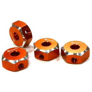 하비몬[단종] [#C26370ORANGE] 12mm Hex Wheel (4) Hub 6mm Thick for 1/10 Axial, Tamiya, TC &amp; Drift (Orange)[상품코드]INTEGY