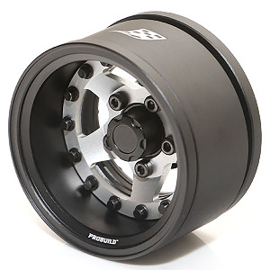 하비몬[#BRPB15503MBKRS] [2개입] ProBuild™ 1.55&quot; SV5 Adjustable Offset Aluminum Beadlock Wheels (Matte Black/Flat Silver)[상품코드]BOOM RACING