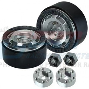 하비몬[#TRX4MZSP1153-BK] [2개입] Aluminum 1.33 Inch Beadlock Wheel Rims Set (6 Poles) (트랙사스 TRX-4M)[상품코드]GPM